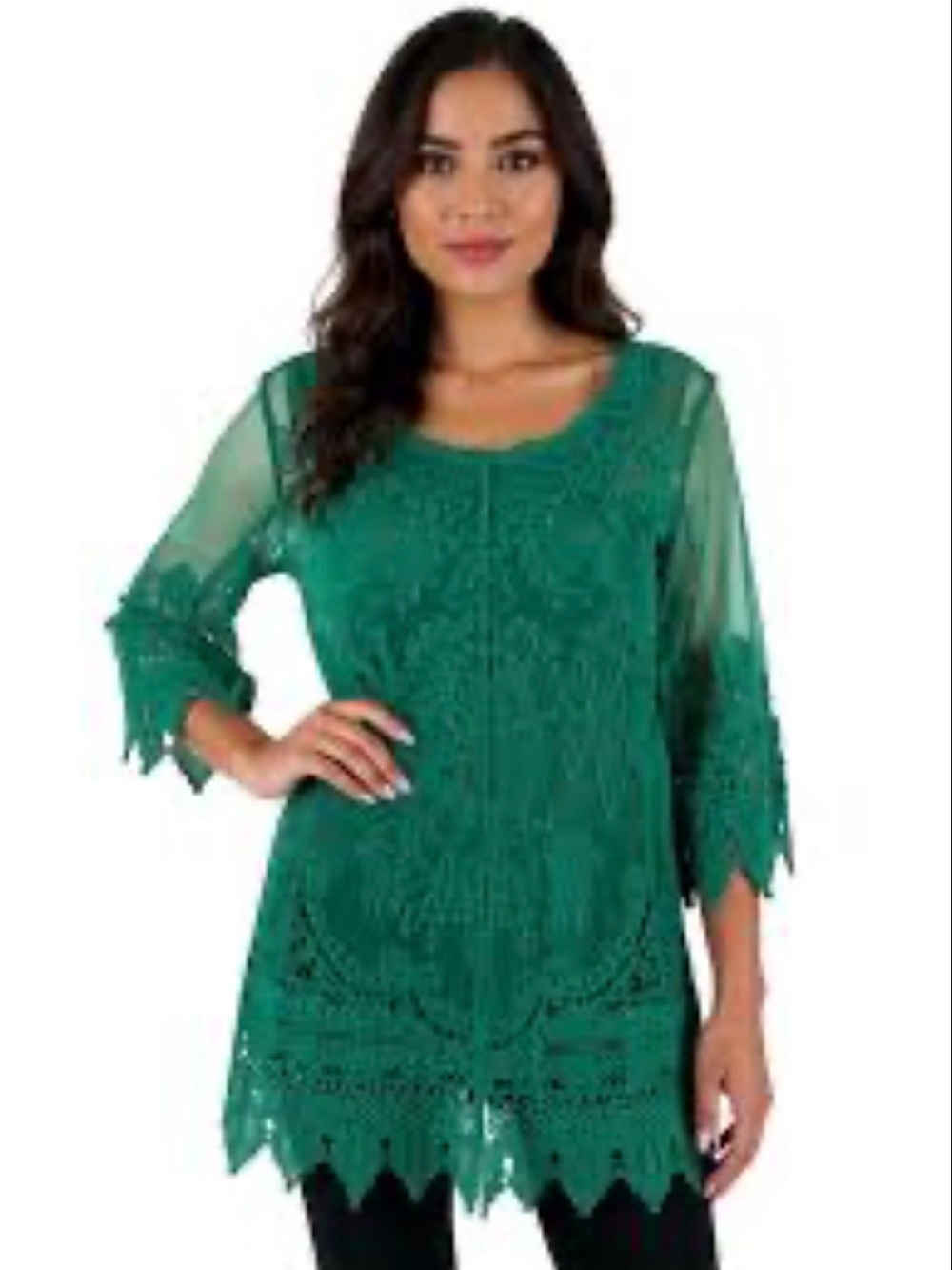 NWT ultra pink large knit lace overlay shirt 1043